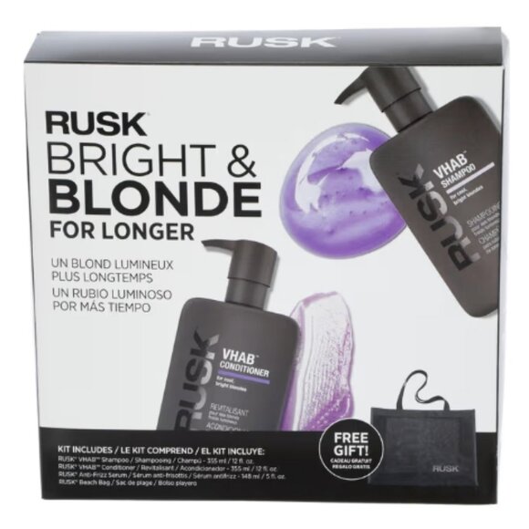 Rusk Bright and Blonde For Longer Hair Kit 4 Pc Pack BNIB SEALED BOX🆕⌚📦!🏃💨🚚